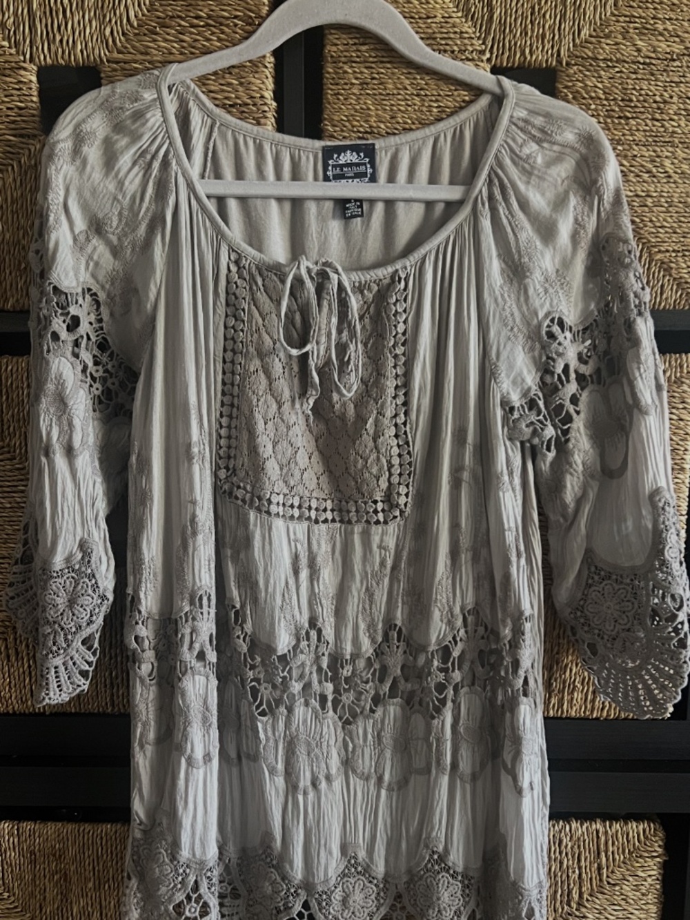 Le Marais Paris Silk Blend Tunic Blouse